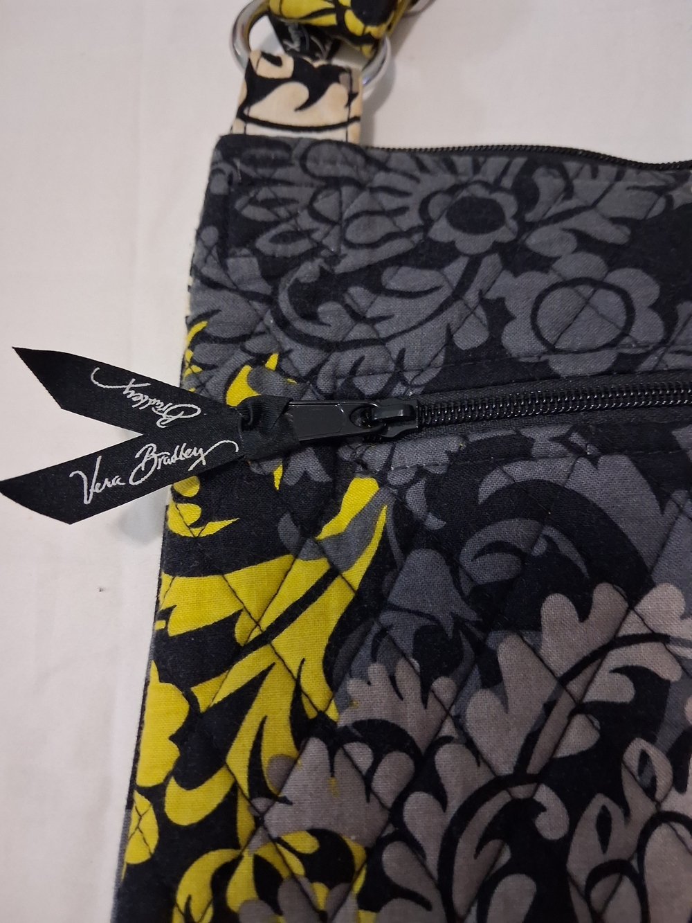 Vera Bradley Floral Crossbody Bag - Black & Yellow - Picture 7 of 12